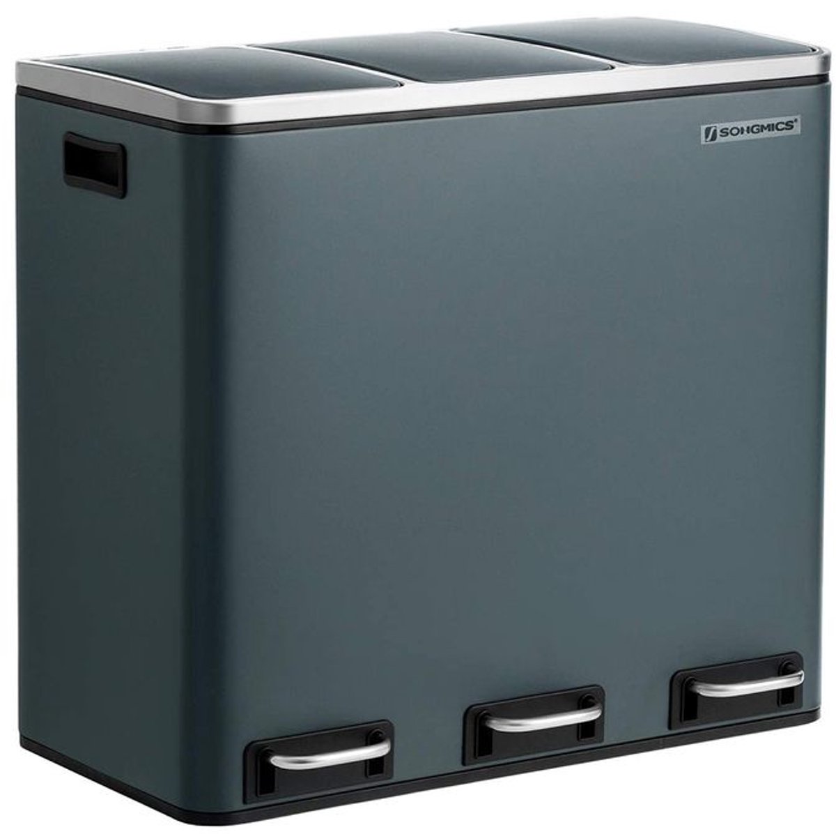 Keukenprullenbak – 54 liter – RVS – Zilver