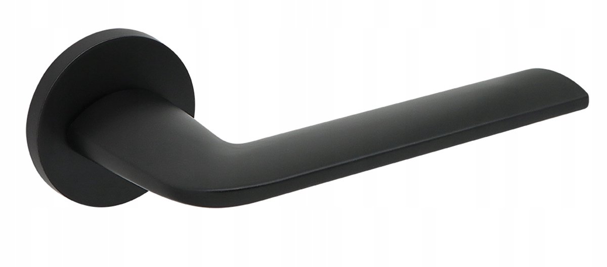 Kuchinox Fiore Deurklink Mat Zwart - Rond Schild