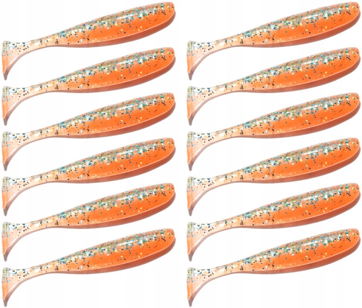 Keitech Easy Shiner 5cm Rubber Baits - 12 Stuks - Helder Oranje