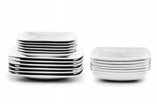 Tognana Orbital tafelservies 18-delig voor 6 personen, porselein, wit