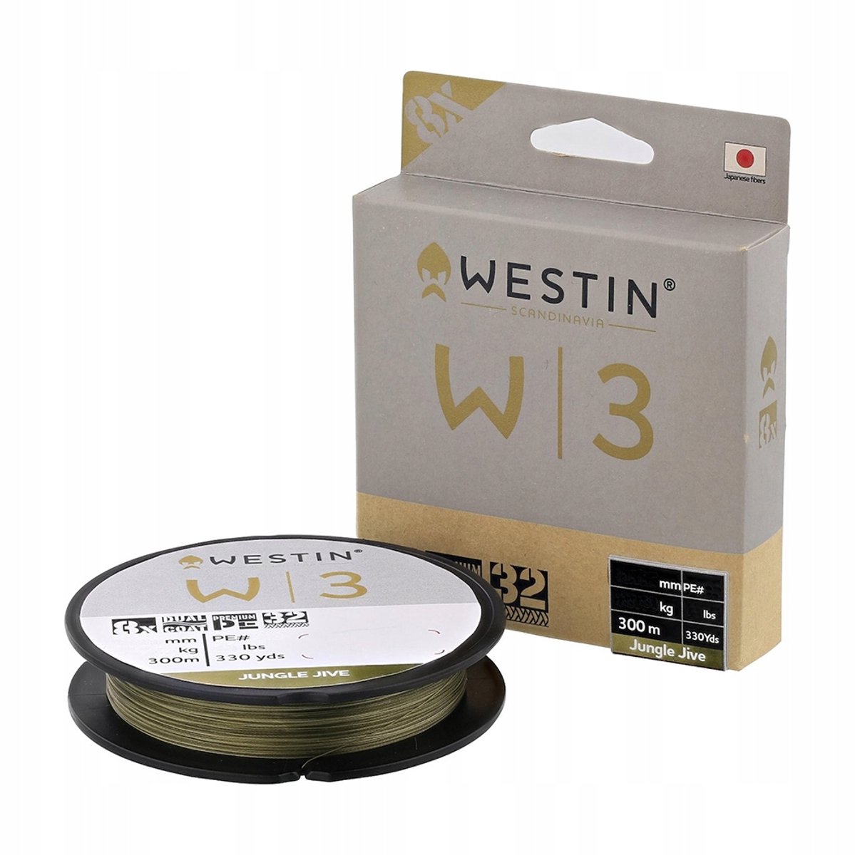 Westin W3 Deadbait 8-Braid Vislijn 300m 0.285mm Jungle Jive