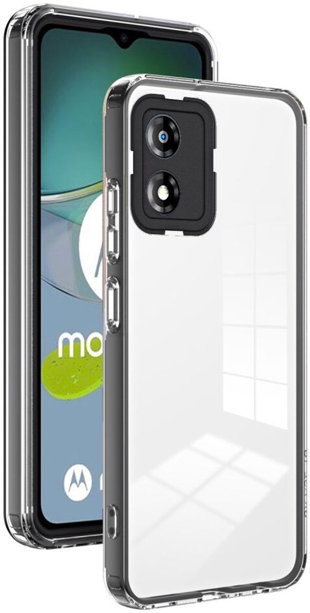 Motorola Moto E13 Hoesje Schokbestendig Transparant Zwart