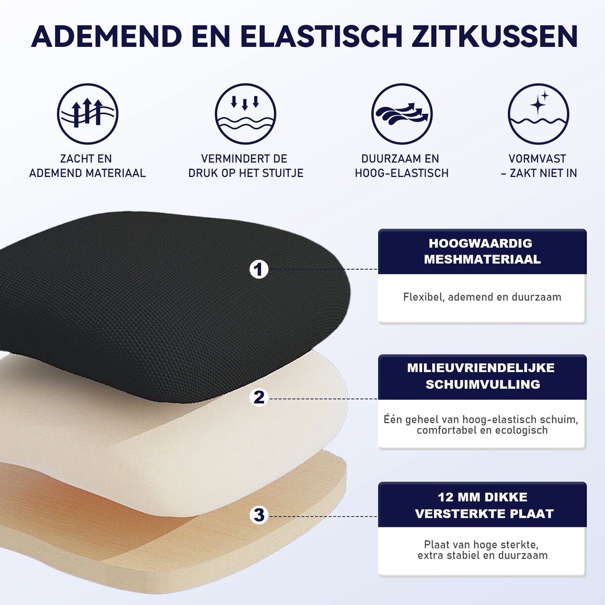 Durrafy Ergonomische Bureaustoel - Bureaustoel - Office - afbeelding 3