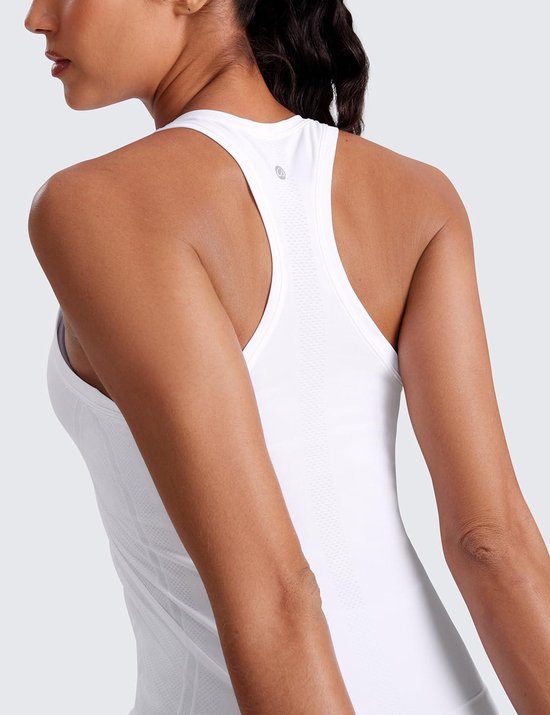 Allecto plus - Dames sporttanktops met racerback en hoge hals, ademend en naadloos, ideale hardloopshirts. van Allecto Plus — afbeelding 3