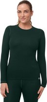 DANISH ENDURANCE Thermoshirt met Lange Mouwen voor Dames - van Merino Wol - Donkergroen - Maat M