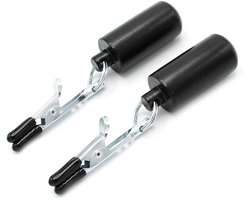 Kiotos - Crocodile Tepelklemmen - Met 2 x 100g Bullet Gewichten - RVS - Zwart