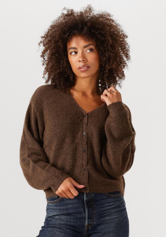 MSCH Copenhagen Mschmilania Hope Cardigan Truien & vesten Dames - Sweater - Hoodie - Vest- Bruin - Maat M/L