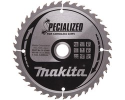 Makita Ø 165mm Asgat 20mm 40T Cirkelzaagblad voor Hout | Specialized: Accu - B-32960