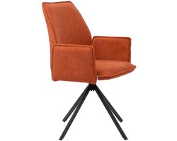 HOMLA Chair - Swivel - Brick - 56x60x82 cm