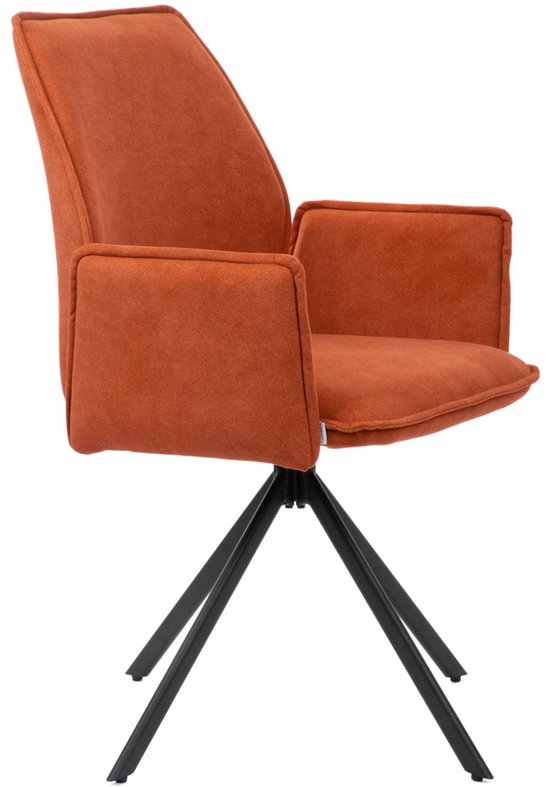 HOMLA Chair - Swivel - Brick - 56x60x82 cm