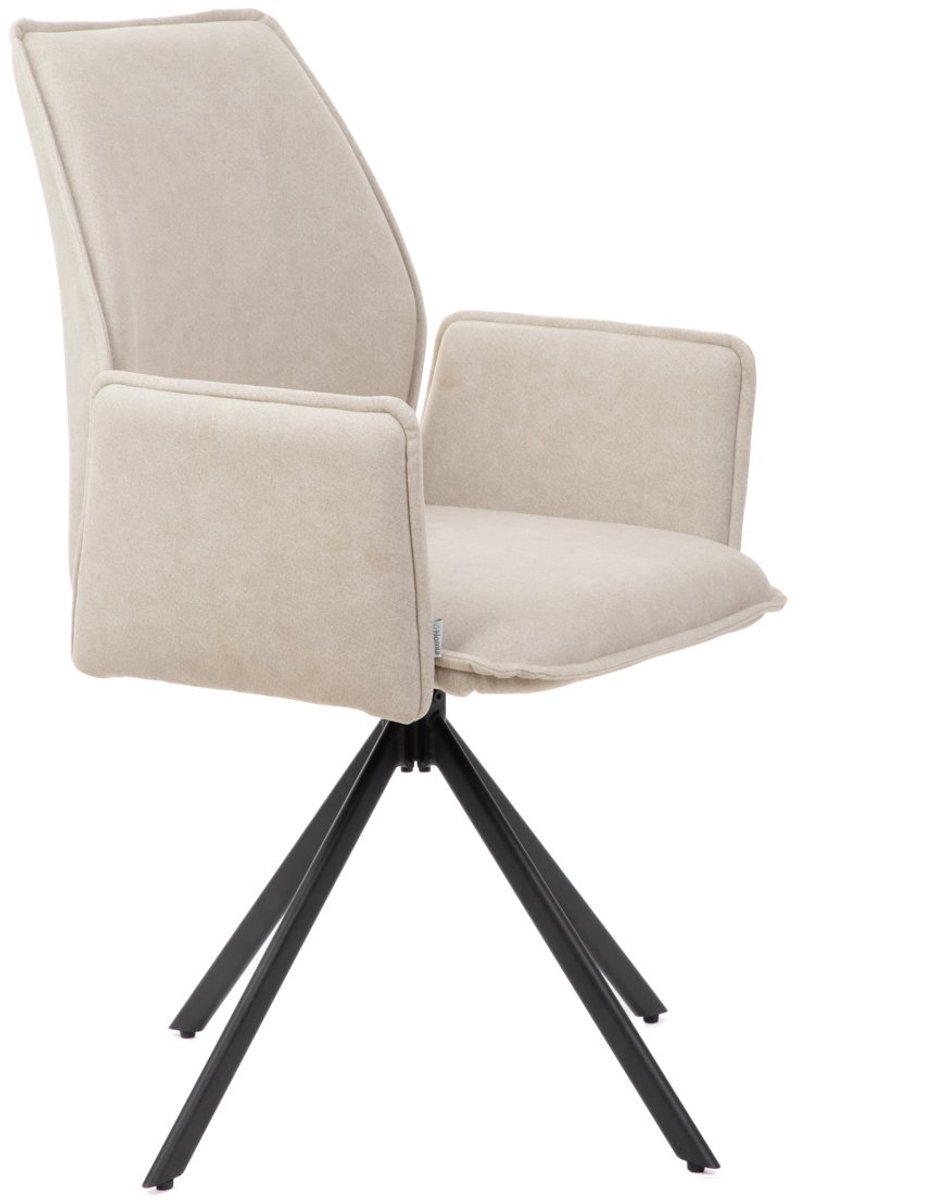 HOMLA LUGRO - Swivel Stoel - Beige - 56x60x82 cm