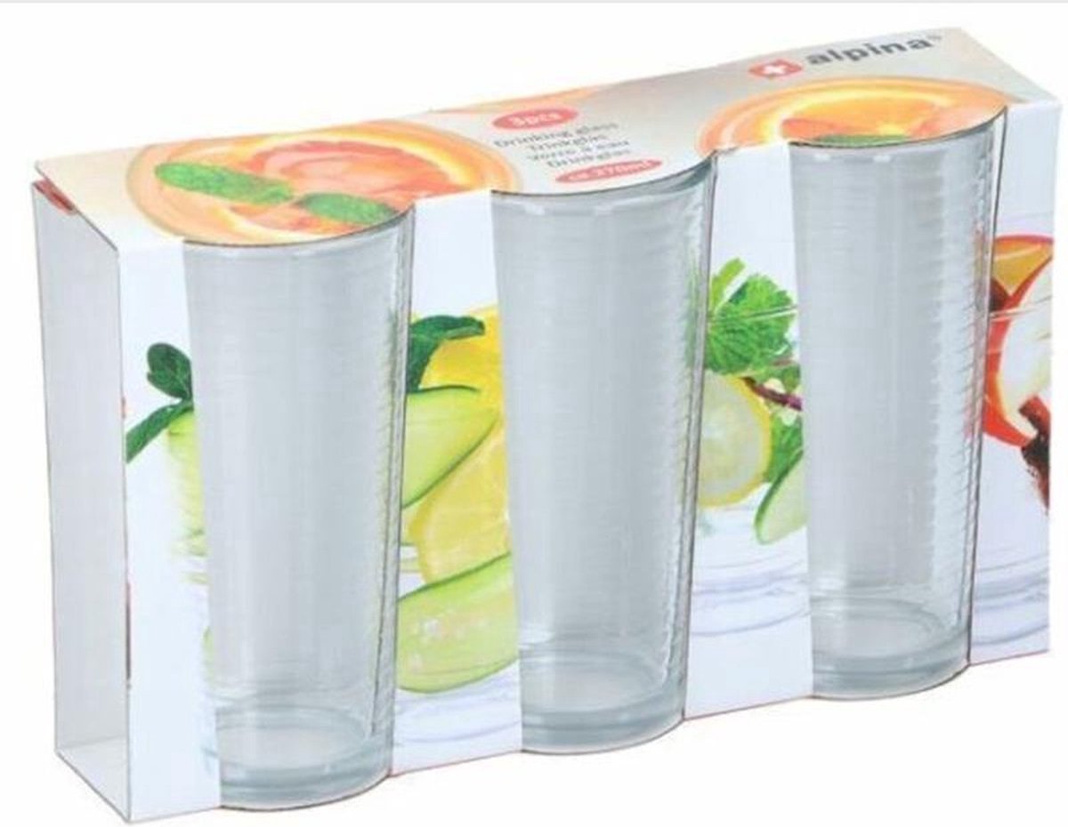 Alpina drinkglas set - 270 mL, 3 stuks