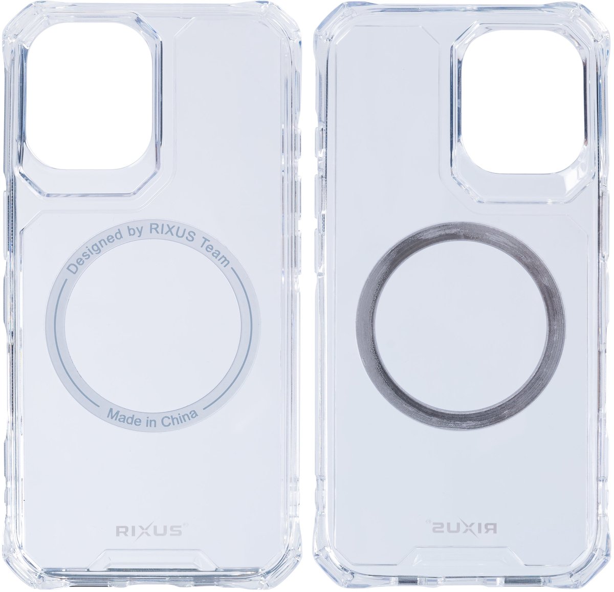 Rixus Armor-X Anti Shock Case With MagSafe For Apple iPhone 16 Plus Transparent