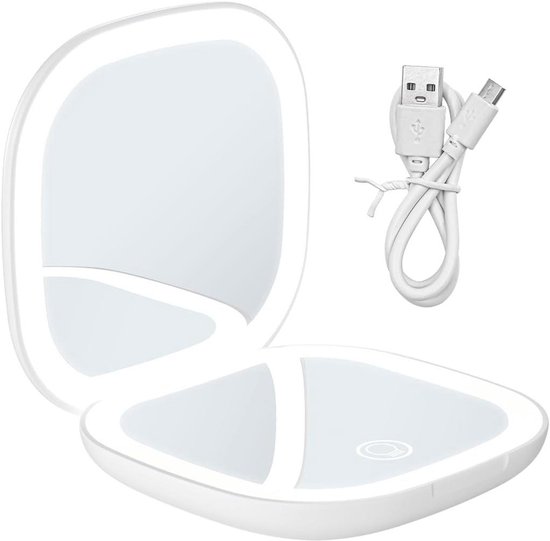 UNIQ Flexible Mirror - Flexibele spiegel met LED-licht & 10x vergroting UNIQ Flexible Mirror - Flexibele spiegel met LED-licht & 10x vergroting