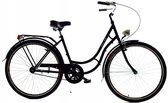 Dallas Bike Damesfiets - Zwart Retro Stadsfiets - 28 inch - Staal Frame 18" - 1 Versnelling