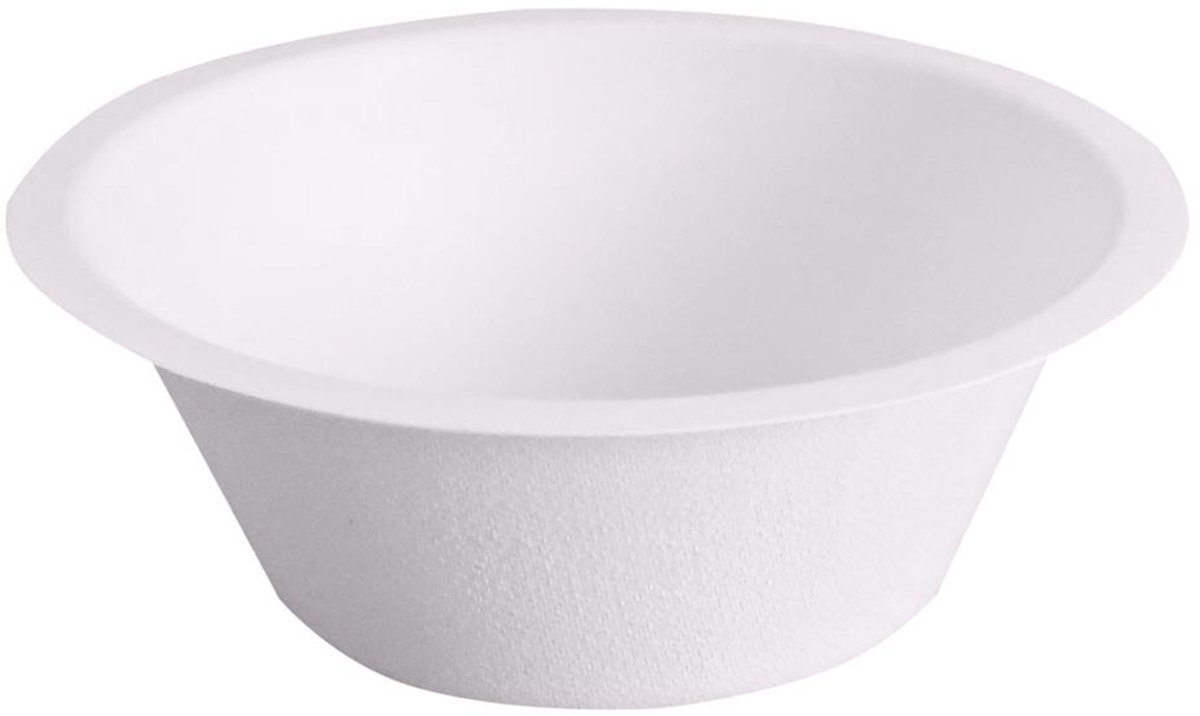 NATURE Star suikerriet schaal rond 1000ml wit 25 stuks