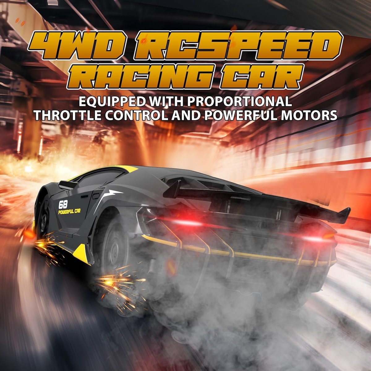 PolkaHome RC Drift Auto 1:24 – Afstandsbestuurbare RC Auto – 4WD – 2 Accu’s – 20 km/h — afbeelding 13