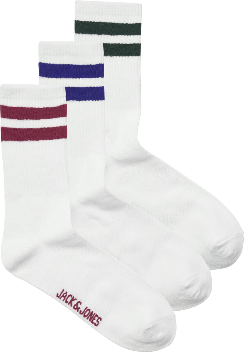 JACK&JONES - JACTRAVIS TENNIS SOCK 3 PACK NOOS - Heren - Sokken - Sportsokken - One size 42-45