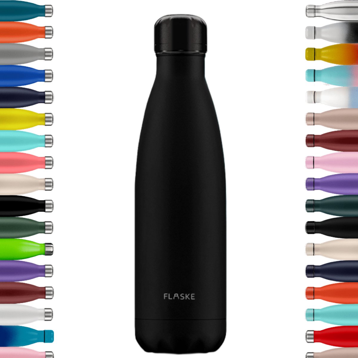 FLASKE Original Match 500ML - Night - RVS Drinkfles van 500ML - Geschikt als waterfles, thermosfles en thermoskan