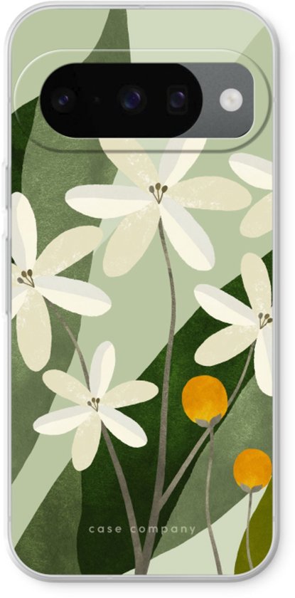 Étui Case Company® pour Google Pixel 10 - Coloris Ivoire fleuri - Coque souple - Protection intégrale et Protection des bords de l'écran
