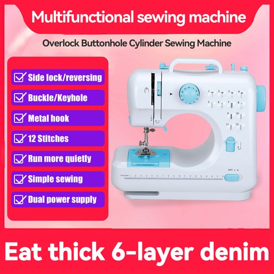Draagbare Mini Naaimachine voor Beginners, Nederlands