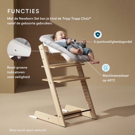 Tripp Trapp Newborn Set - Verander Tripp Trapp stoel in een kinderzitje voor pasgeborenen tot 9 kg - Gezellig, veilig en eenvoudig te gebruiken - Compatibel met Tripp Trapp-modellen na mei 2003 van Stokke — afbeelding 2