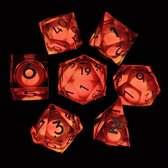 Jeu de dés polyédriques 7 pièces avec crâne D6 D4 D8 D10 D12 D20 pour