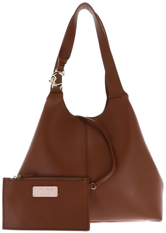 Coccinelle C-Easy Shopper L Borsa A Tracolla In Pelle - Brunette (Marrone Scuro) - 34x28x13 Cm - Con Pochette Utensili Rimovibile - 2