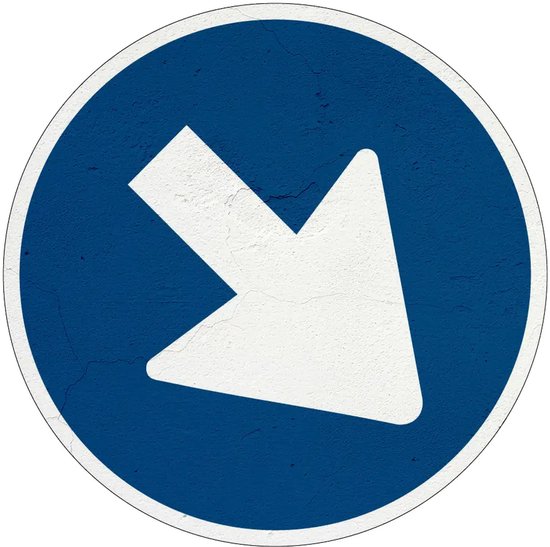 Panneau de dépassement obligatoire par la droite - D2 - Signez à nouveau - 30 cm