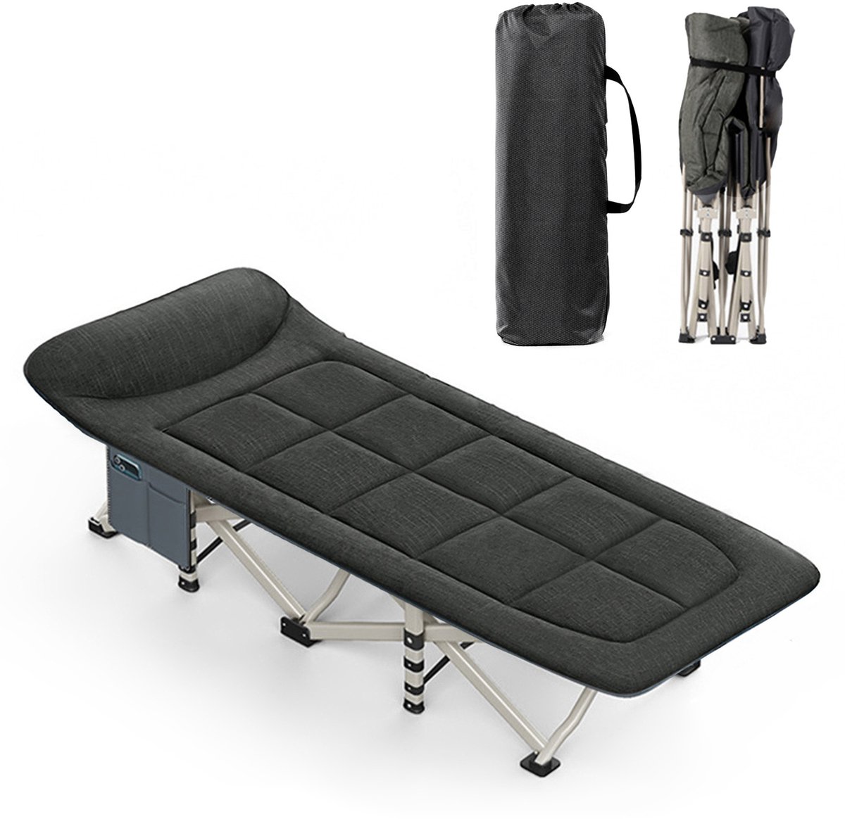 CALIYO - Eenpersoonsbedden - Plooibed / Vouwbed - Draagbaar Opklapbed - Sarah - - 68x190cm - Draagvermogen 200KG