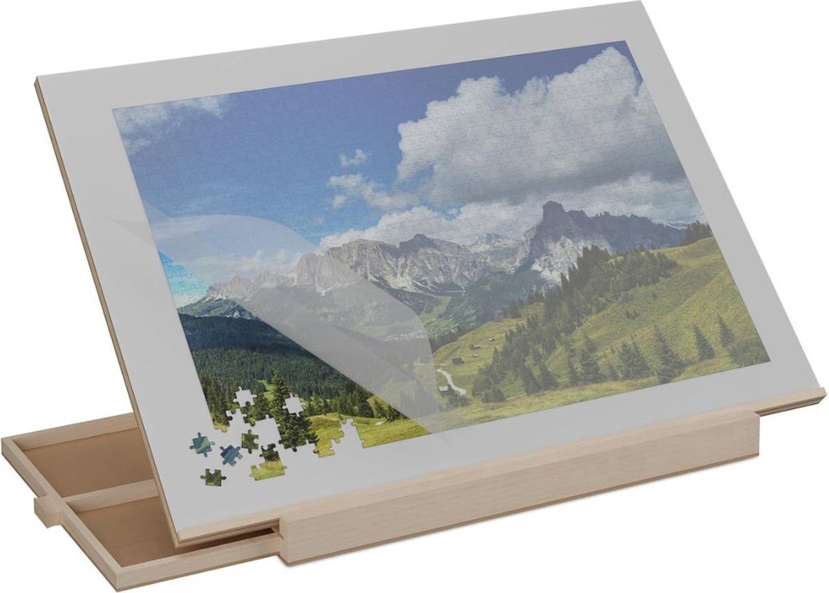 Thuys – Puzzelbord – Met Opbergsysteem – Puzzelplank – Puzzelmay – 1000 Stuks – 7 x 56 x 79cm – Natuurlijk