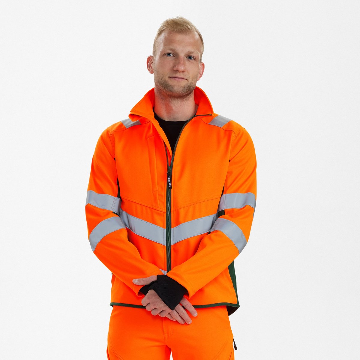 Engel Safety werkjack met 2-weg stretch 1544-314 - Hi-vis Orange / Green - 4XL