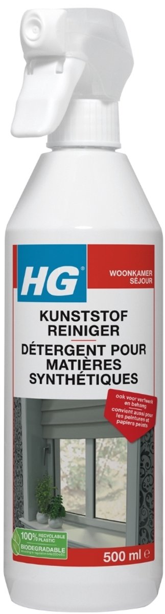 1 x HG Kunststof Reiniger 500 ml - Kunststof Reinigen - Verfwerk Reinigen - Behang Reinigen - Kunststof Meubels Reinigen - Vuil Verwijderen