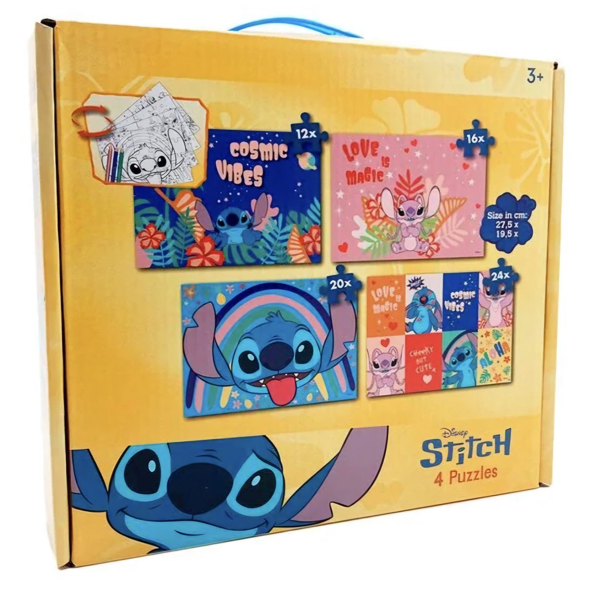 Disney Stitch - 4 in 1 Puzzels - 12+16+20+24 stukjes - Legpuzzels - 4 puzzels