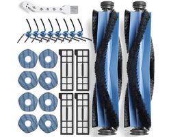 23 Stuks vervangende accessoires Geschikt voor Eufy X10 Pro Omni stofzuiger, accessoireset met 2 hoofdborstels, 4 filters, 8 reinigingsdoeken, 8 zijborstels, 1 reinigingsborstel