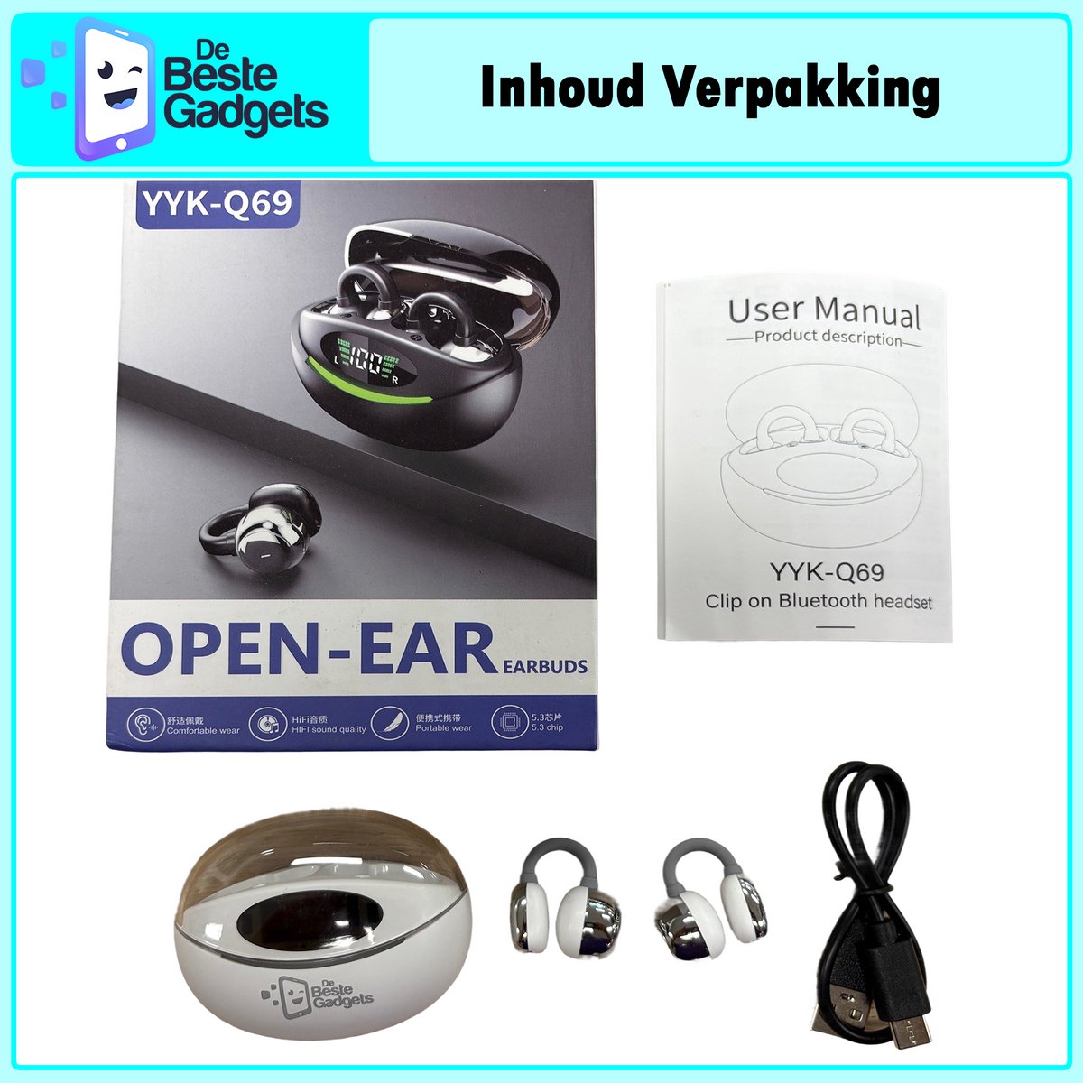 De Beste Gadgets OpenClip – Botgeleiding oordopjes met oorclip thumbnail 6