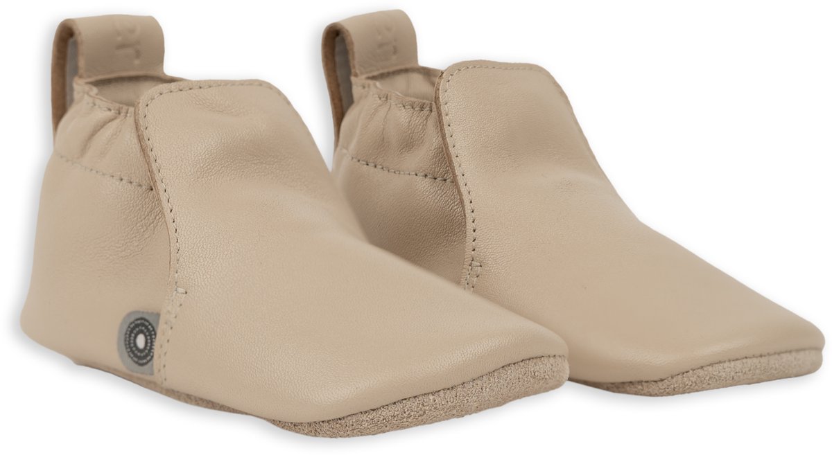 Lodger Stepper - Baby Slofjes Leer - Beige - Maat 20 - 13cm - Eerste Loopschoentjes Binnen - Echt Leer