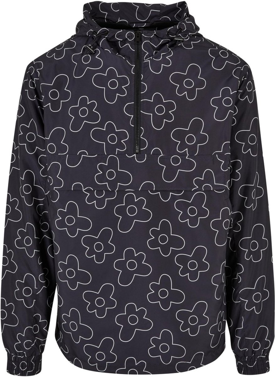 Urban Classics Flower All Over Print Pullover Jas XL Zwart