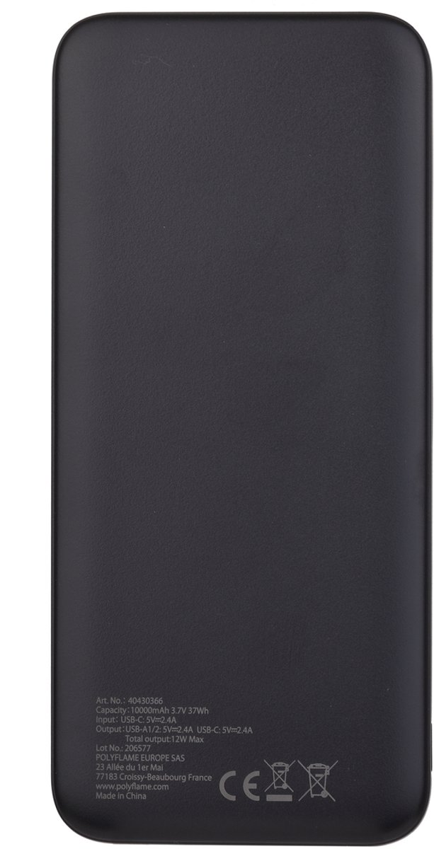 TEKMEE Powerbank 10000mAh – 2USB + Type-C – Draagbare Oplader – foto 7