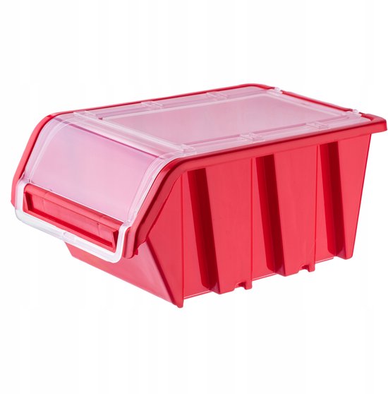 KADAX Caisse Empilable Avec Couvercle, Boîte De Rangement En