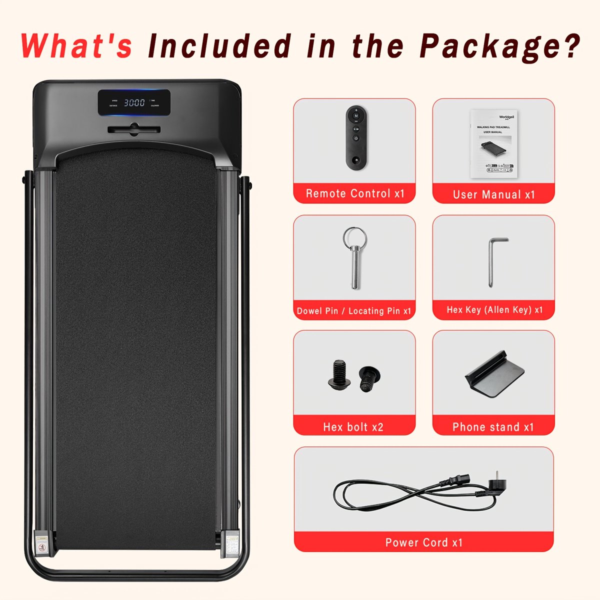 Afbeelding 3 van CitySports Elektrische loopband - Met 6% Hellingsfunctie - Opvouwbare loopband voor thuis -met LED-display, APP, helling, afstandstandsbediening en tablethouder-compact loopkussen voor thuis en op kantoor