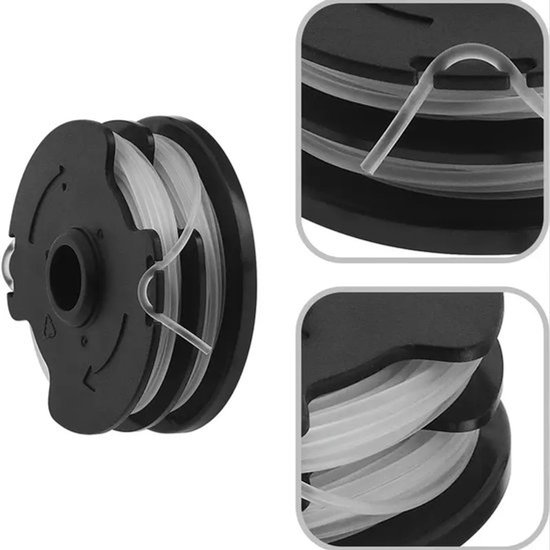 17 Parts - 6 Stuks Vervangspoelen voor Parkside Grastrimmer - 1,6mm Nylon Draad - Compatibel met PRTA 20-Li A1/B2/C3, PRT 550 A1/A3, PRT 300 A1 - Automatisch Opwindend Trimmerspoel - 2x4m Dubbeldraads Systeem van Merkloos	 — afbeelding 2