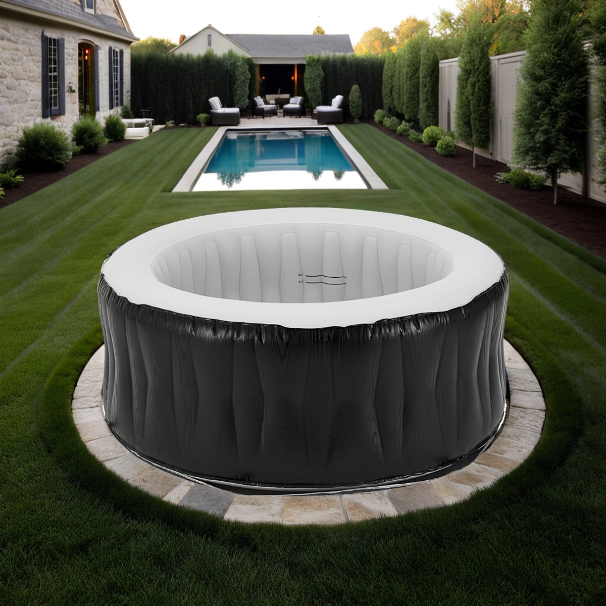 Opblaasbare 3-Persoons Bubbel Jacuzzi Spa met 105 - afbeelding 2