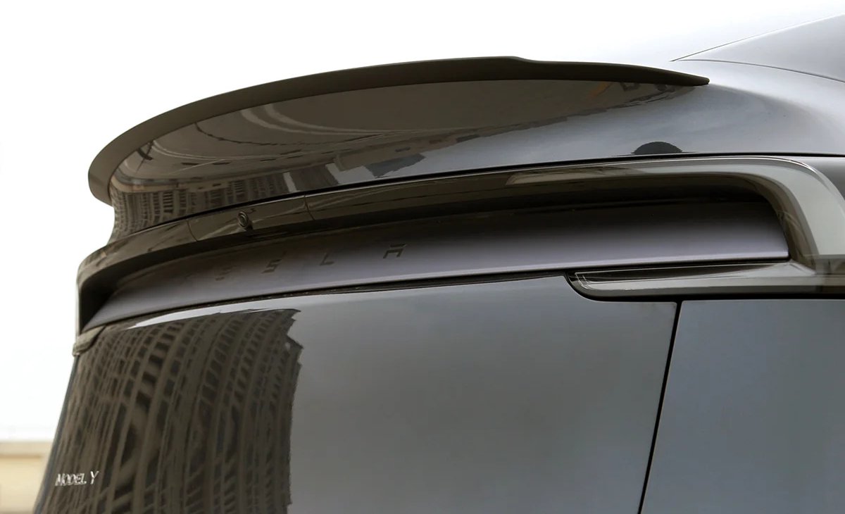Tesla Model Y Spoiler Juniper 2025+ Mat Zwart – Sportieve Achterspoiler - Exterieur Accessoires