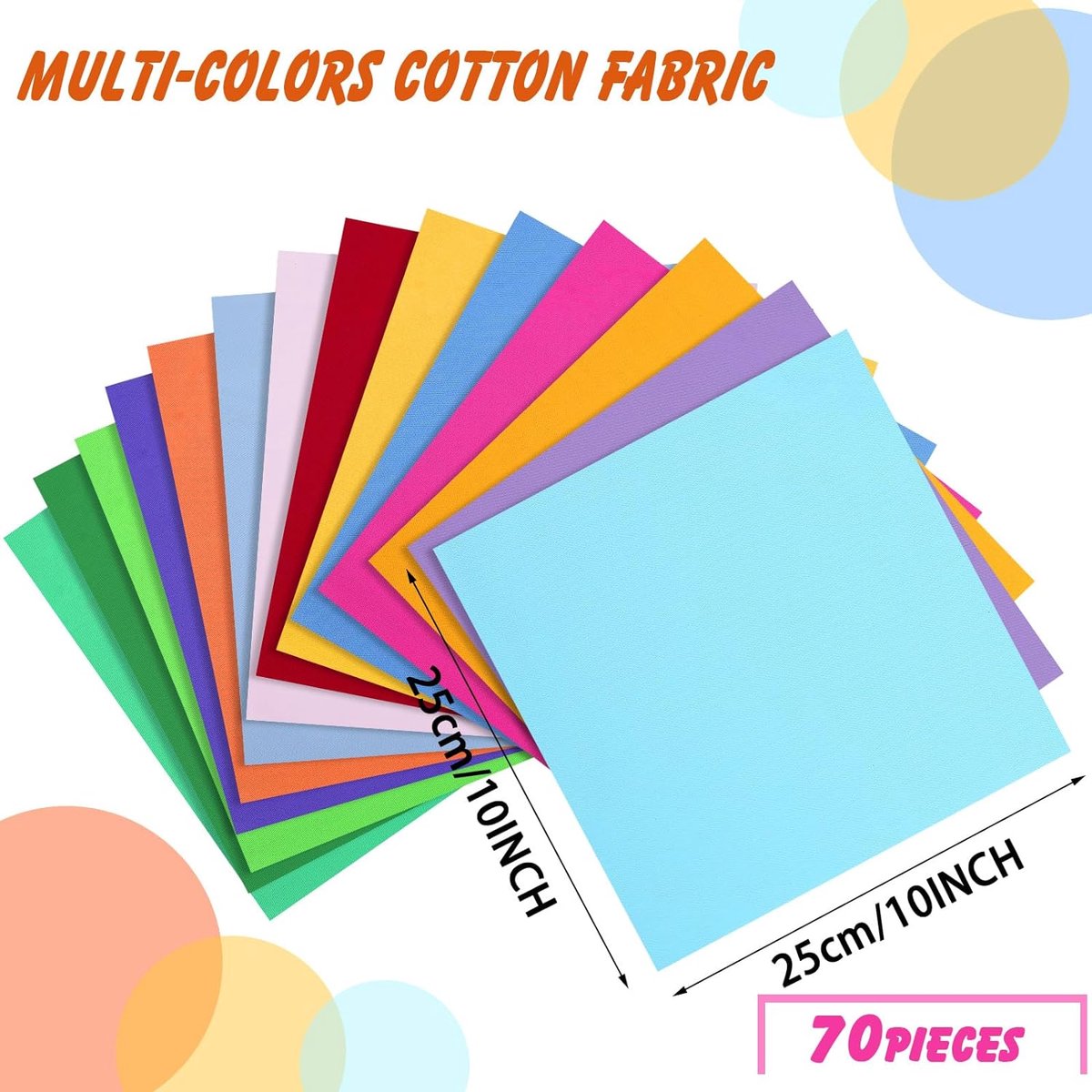 70-stukken DIY Patchwork Stof, 25x25cm, bedrukte stof voor patchwork 70-stukken DIY Patchwork Stof, 25x25cm, bedrukte stof voor patchwork
