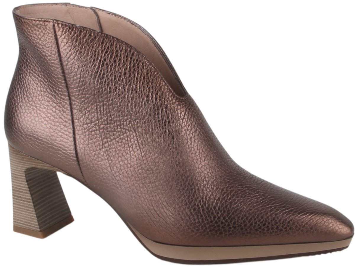 Hispanitas Hi254270 Enkellaarsjes - Enkelboots met rits - Dames - Bronskleurig - Maat 40