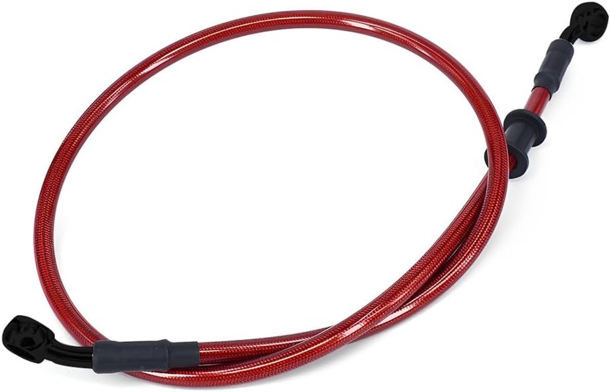 Slangrem voor motorfiets - gevlochten stalen remkoppeling - olielijnslang - remkoppeling - motorfiets voor de meeste fietsen - enduro motorcross - motorcross - rood - hoogwaardige remonderdelen