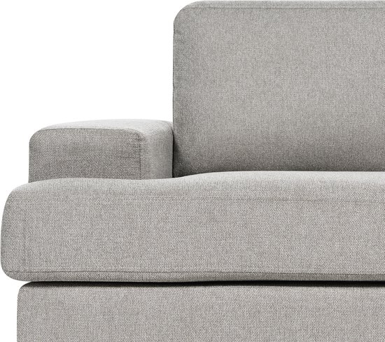 ALLA - Canapé trois places - Gris clair - Polyester