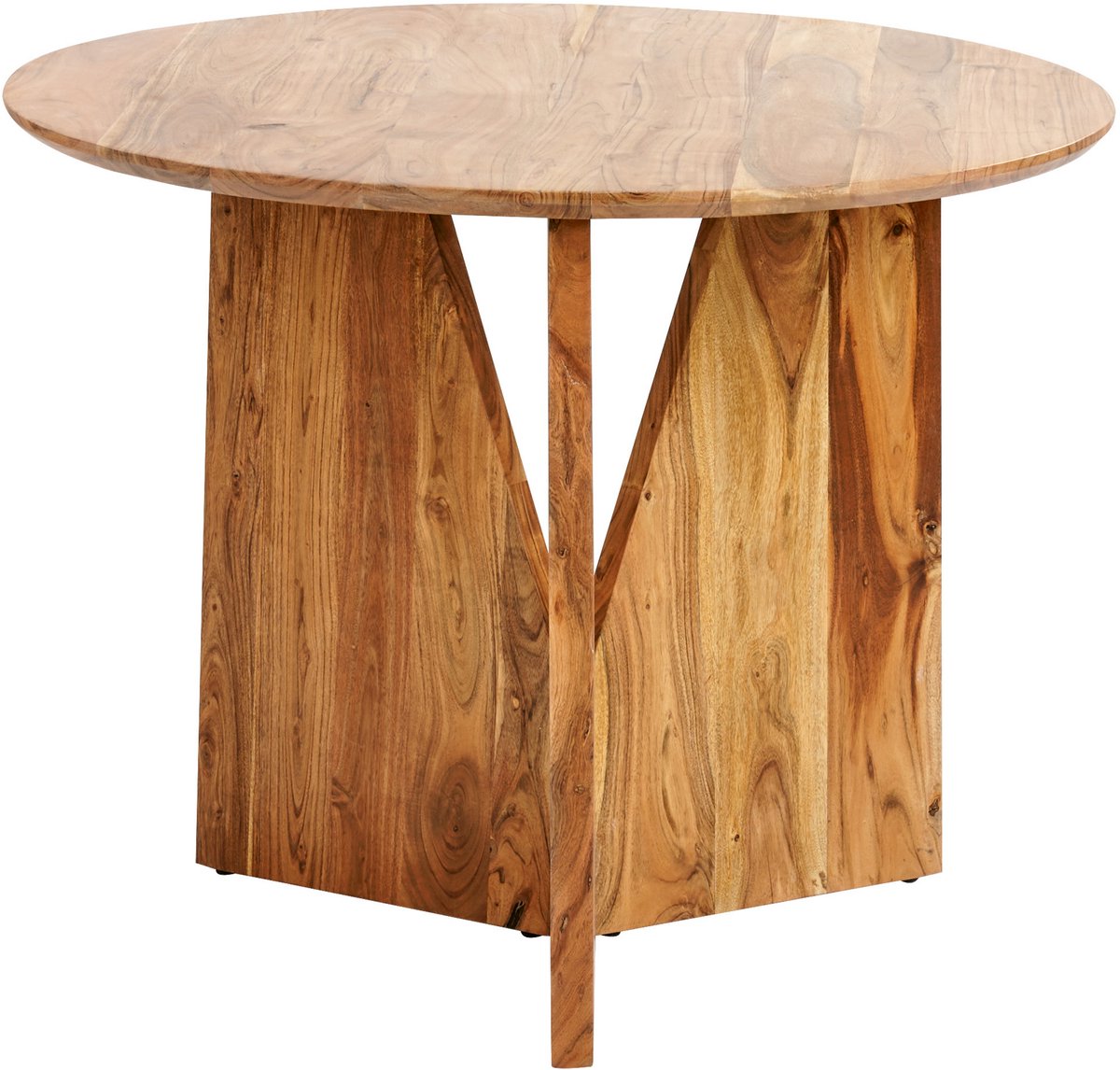 Beliani ARRAN - Eettafel - Lichthout - 100 x 100 cm - Acaciahout Bruin