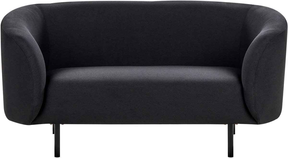 Beliani LOEN - Tweezitsbank - Zwart - Polyester